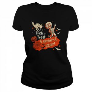 Spooky Halloween Horror Nights Trick R Treat Skeleton Pumpkin Shirt Classic Women's T-shirt