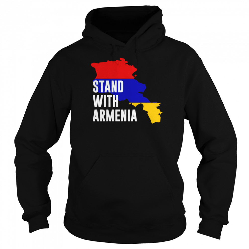 Stand With Armenia Country Colors Flag  Unisex Hoodie