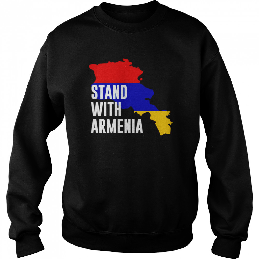 Stand With Armenia Country Colors Flag  Unisex Sweatshirt