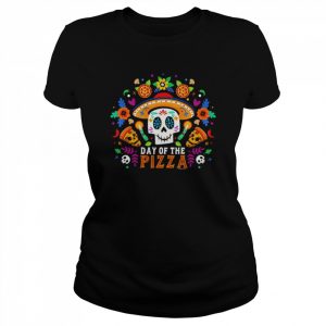 Sugar Skull Day of the Pizza Halloween T-Shirt Classic Women's T-shirt