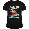 Surfing Santa Mele Kalikimaka Christmas Hawaii  Classic Men's T-shirt