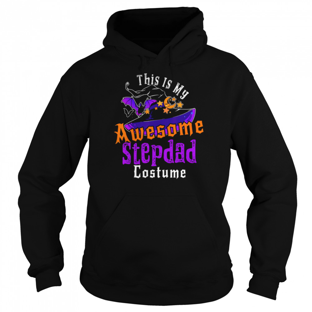 This Is My Awesome Stepdad Costume Witch Halloween Stepdad Shirts Unisex Hoodie