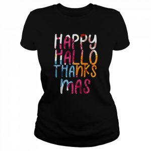 Tropical Happy Hallothanksmas  Classic Women's T-shirt