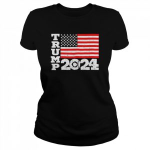 Trump 2024 Donald Trump Take America Back USA Flag T-Shirt Classic Women's T-shirt