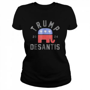 Trump Desantis 2024 Save America USA Flag Republican  Classic Women's T-shirt