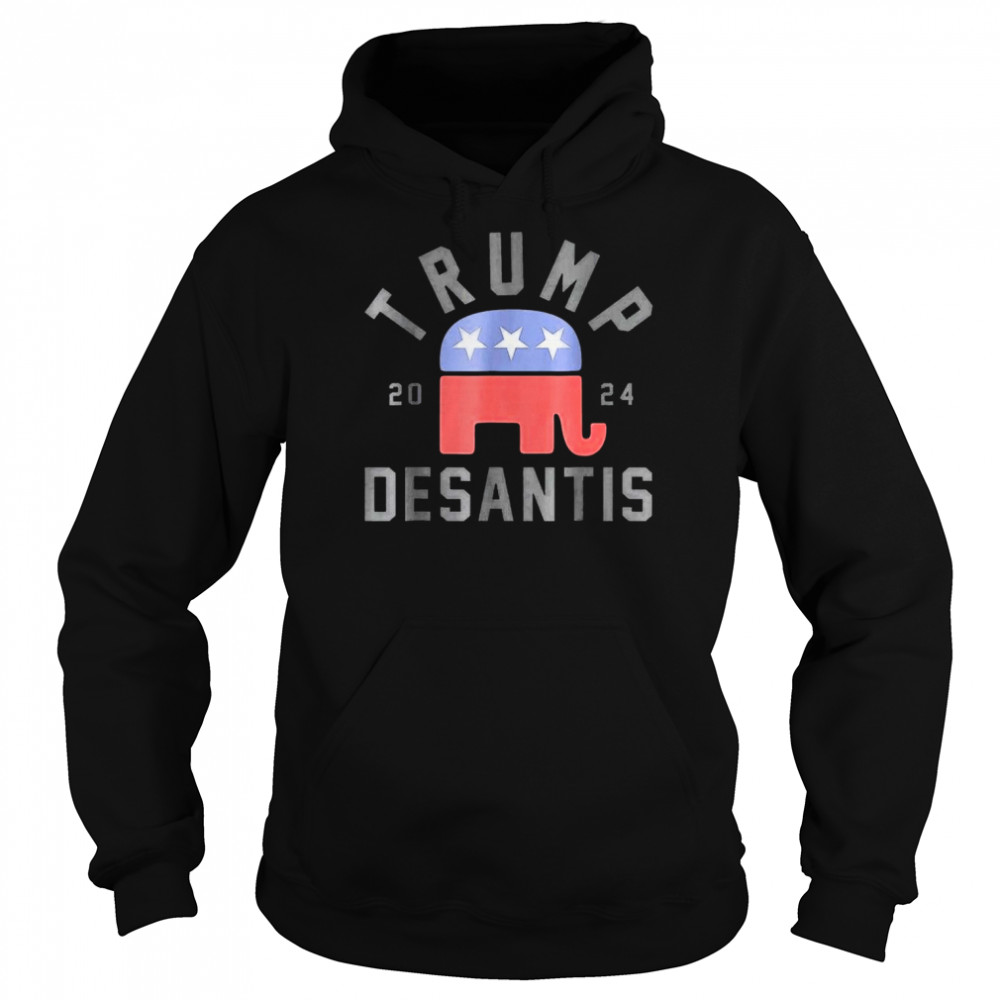 Trump Desantis 2024 Save America USA Flag Republican  Unisex Hoodie