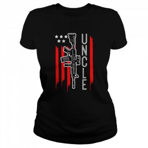 US American Flag Rifle Uncle Vintage Fathers Day Patriot Day Shirt Classic Women's T-shirt