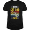 Vintage Best Cat Dad Ever Gold Personalized Cat Dad Shirt Classic Men's T-shirt