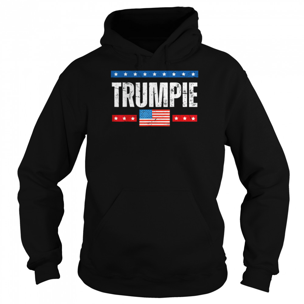 Vintage Trumpie Anti Biden Political US Flag Shirt Unisex Hoodie