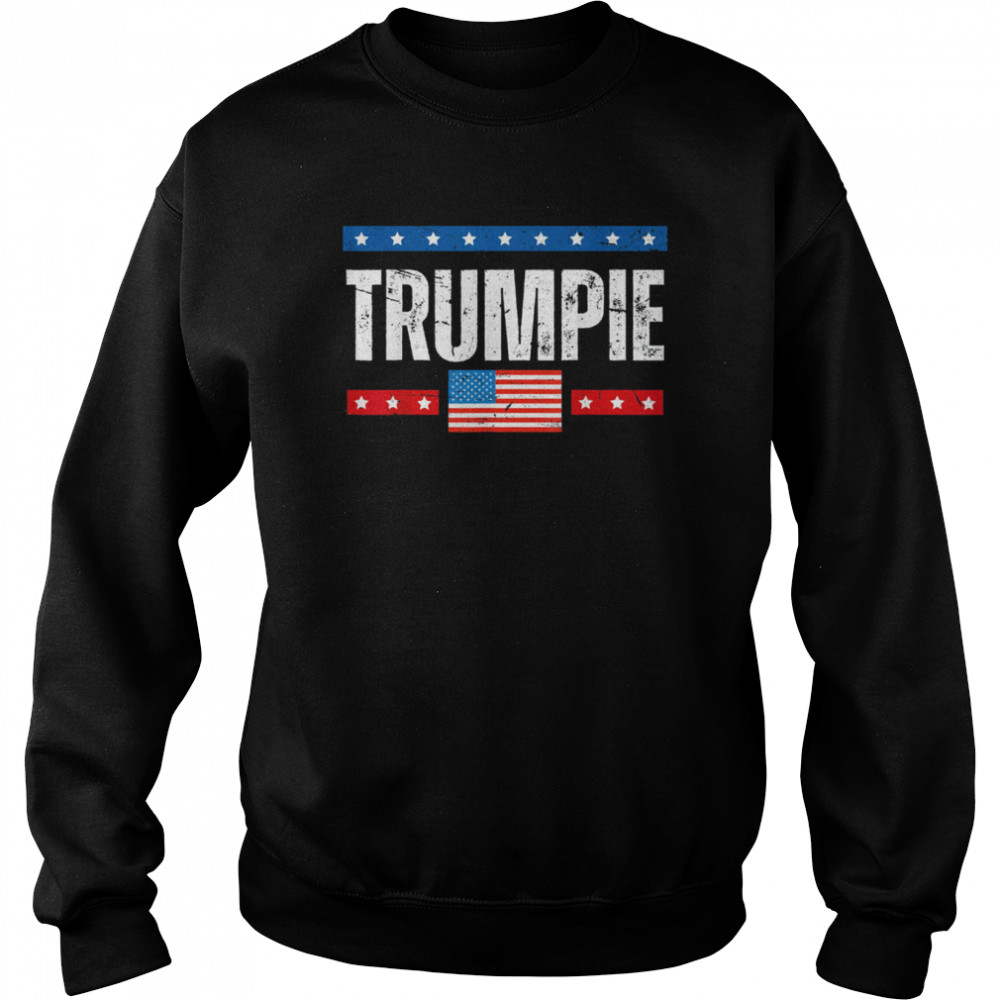 Vintage Trumpie Anti Biden Political US Flag Shirt Unisex Sweatshirt