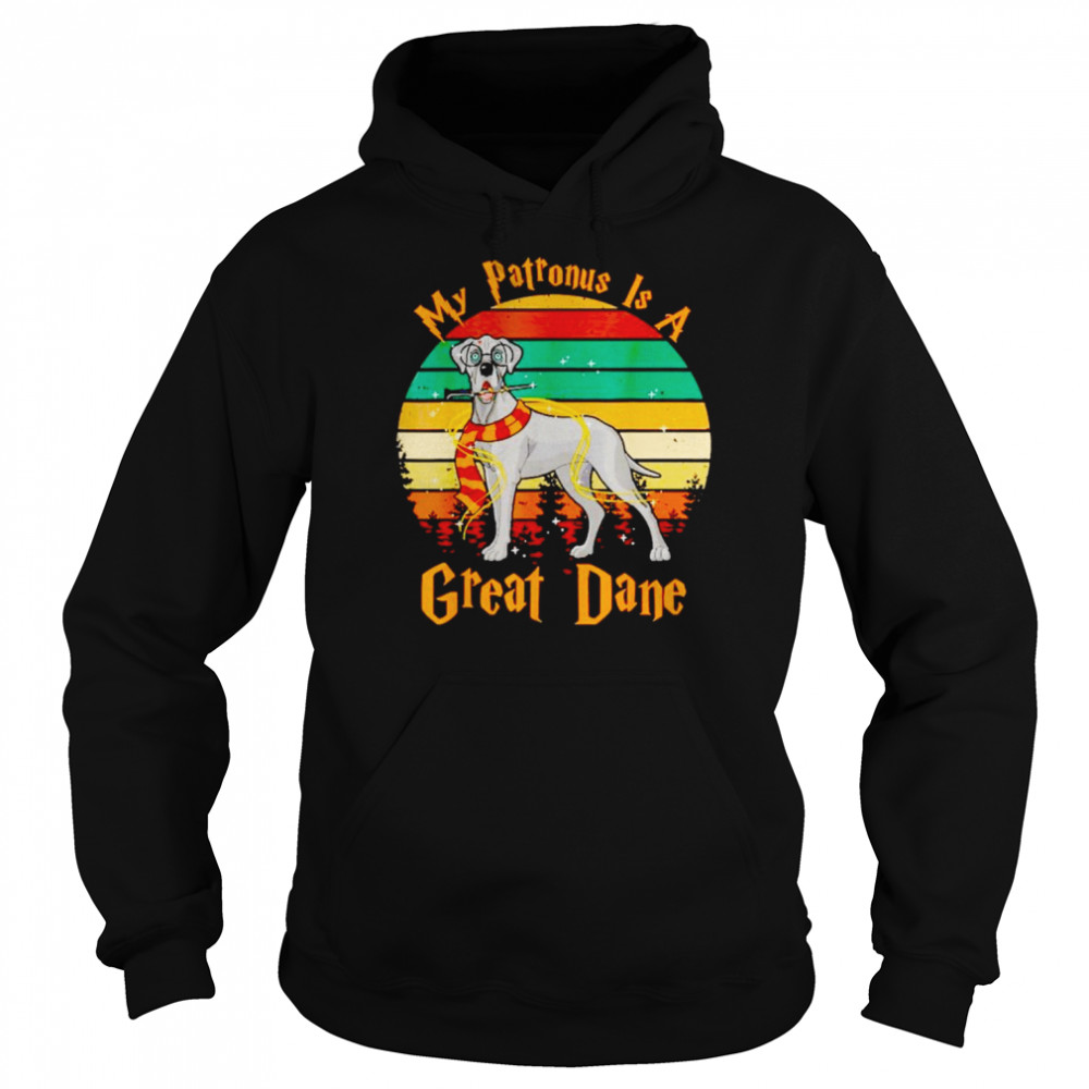 Vintage dog patronus christmas my patronus is a great dane  Unisex Hoodie