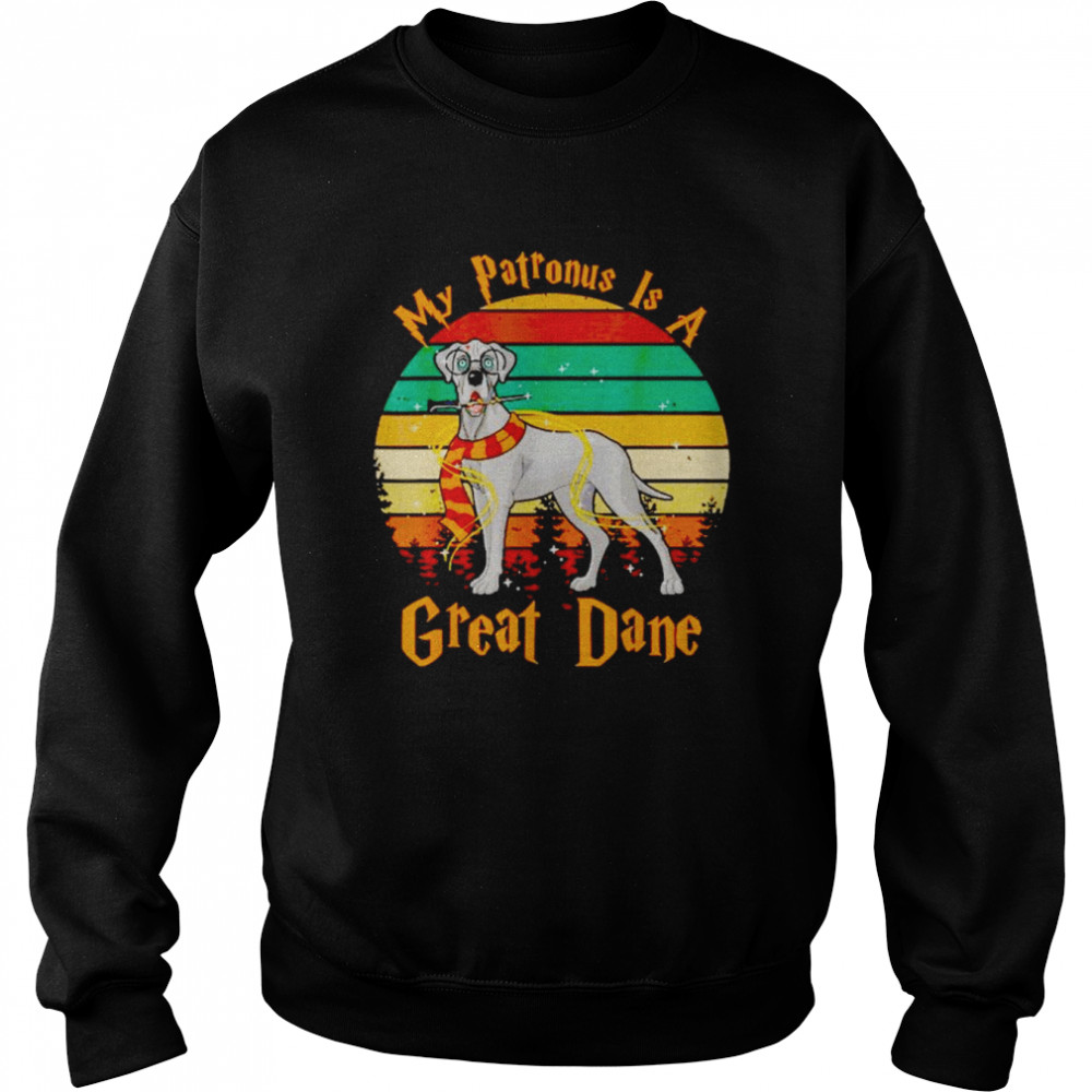 Vintage dog patronus christmas my patronus is a great dane  Unisex Sweatshirt