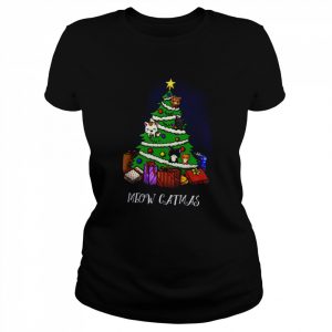 Watch You Christmas Tree Meowy Catmas  Classic Women's T-shirt