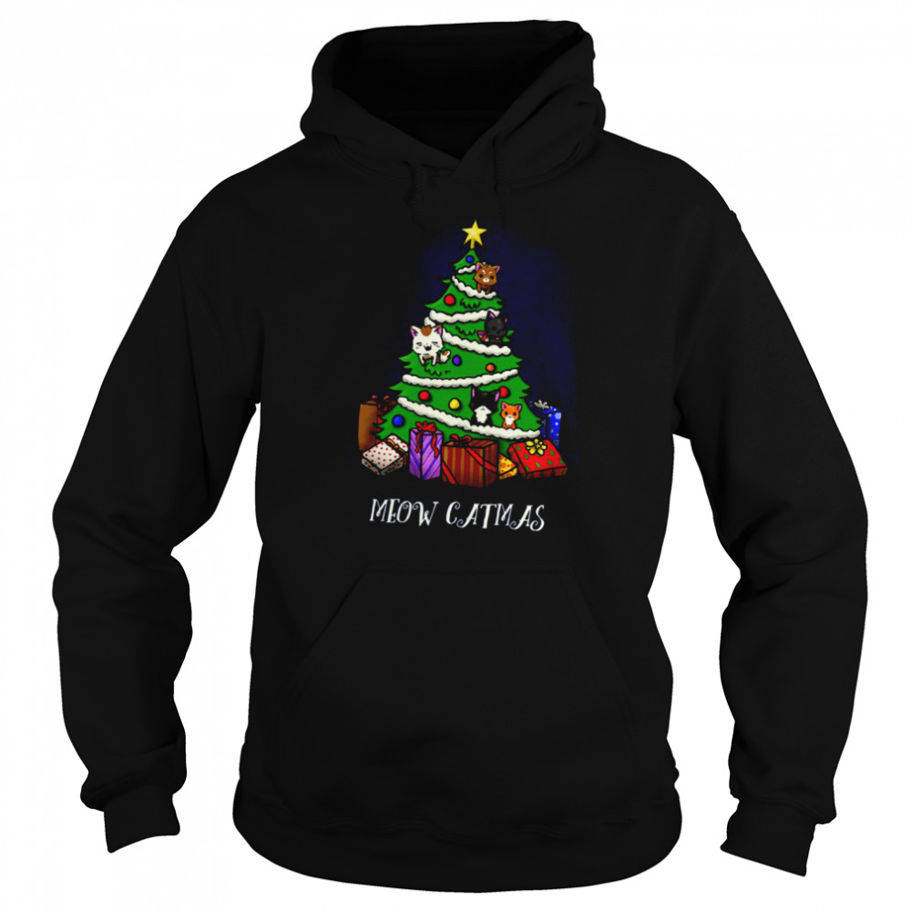 Watch You Christmas Tree Meowy Catmas  Unisex Hoodie