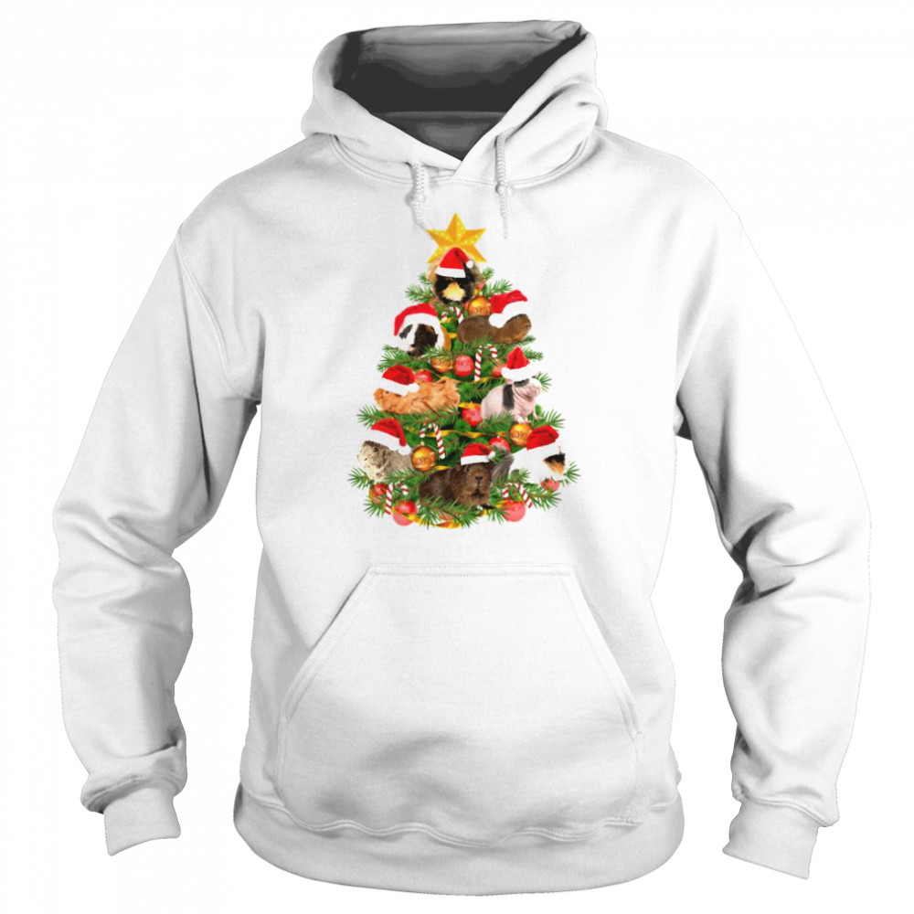 Weird Holiday Merry Cavy Christmas Tree Guinea Pig  Unisex Hoodie