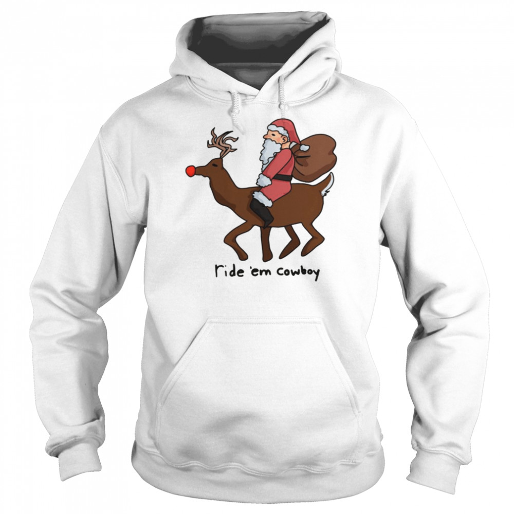 Yeehaw Santa & Reindeer Graphic Xmas  Unisex Hoodie