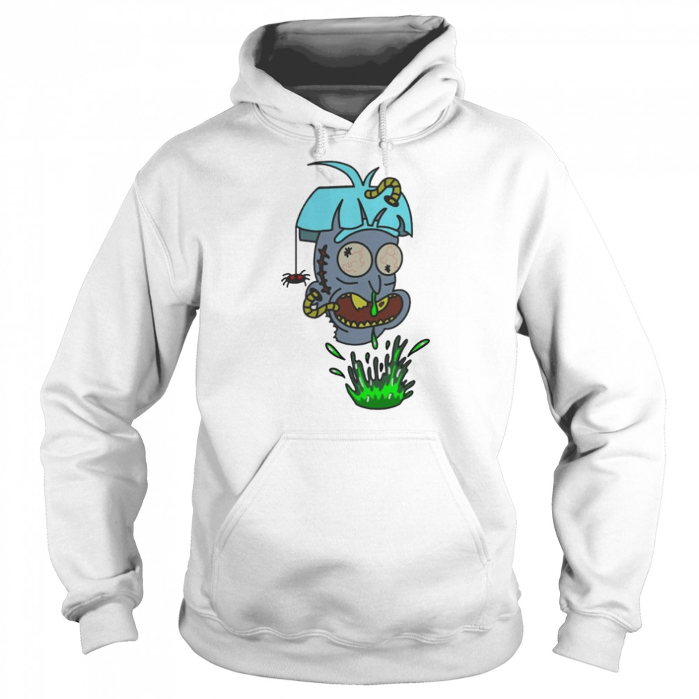 Zombie Dumb Rick Funny Rick And Morty Halloween Shirt Unisex Hoodie