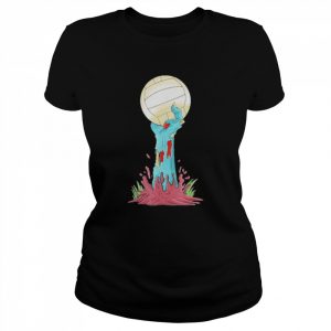 Zombie Hands Volleyball Funny Halloween Horror Scary Costume Shirt Classic Women's T-shirt