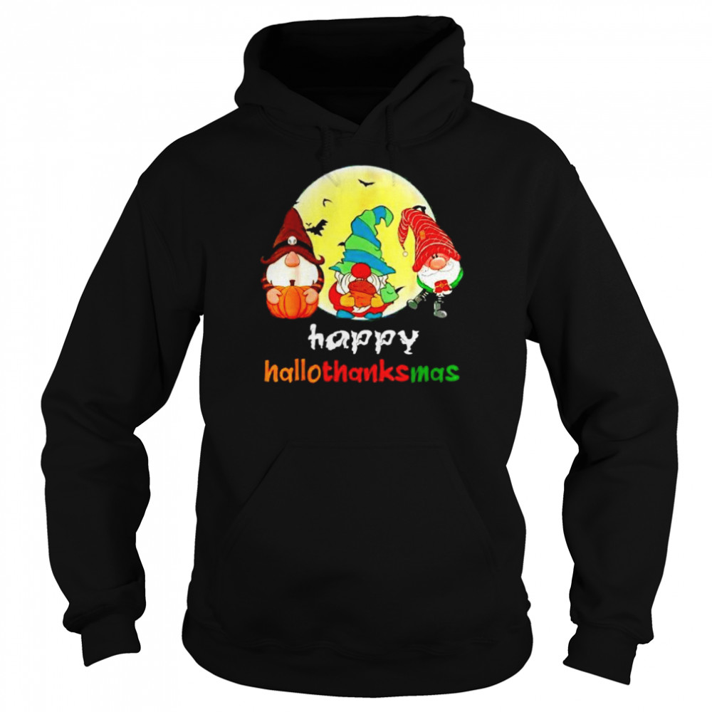 gnomes happy Hallothanksmas  Unisex Hoodie