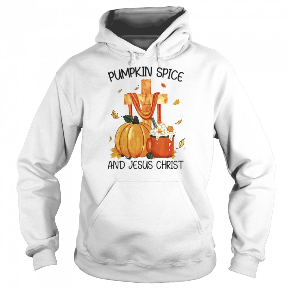 pumpkin spice and Jesus Christ Halloween  Unisex Hoodie